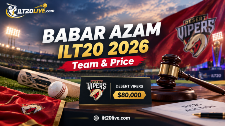 Babar Azam joins Desert Vipers for ILT20 2026
