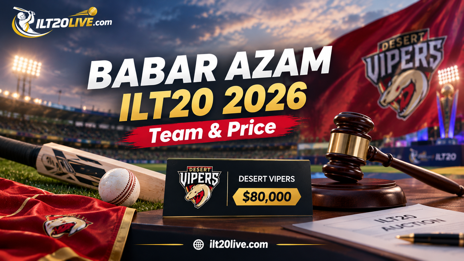 Babar Azam joins Desert Vipers for ILT20 2026