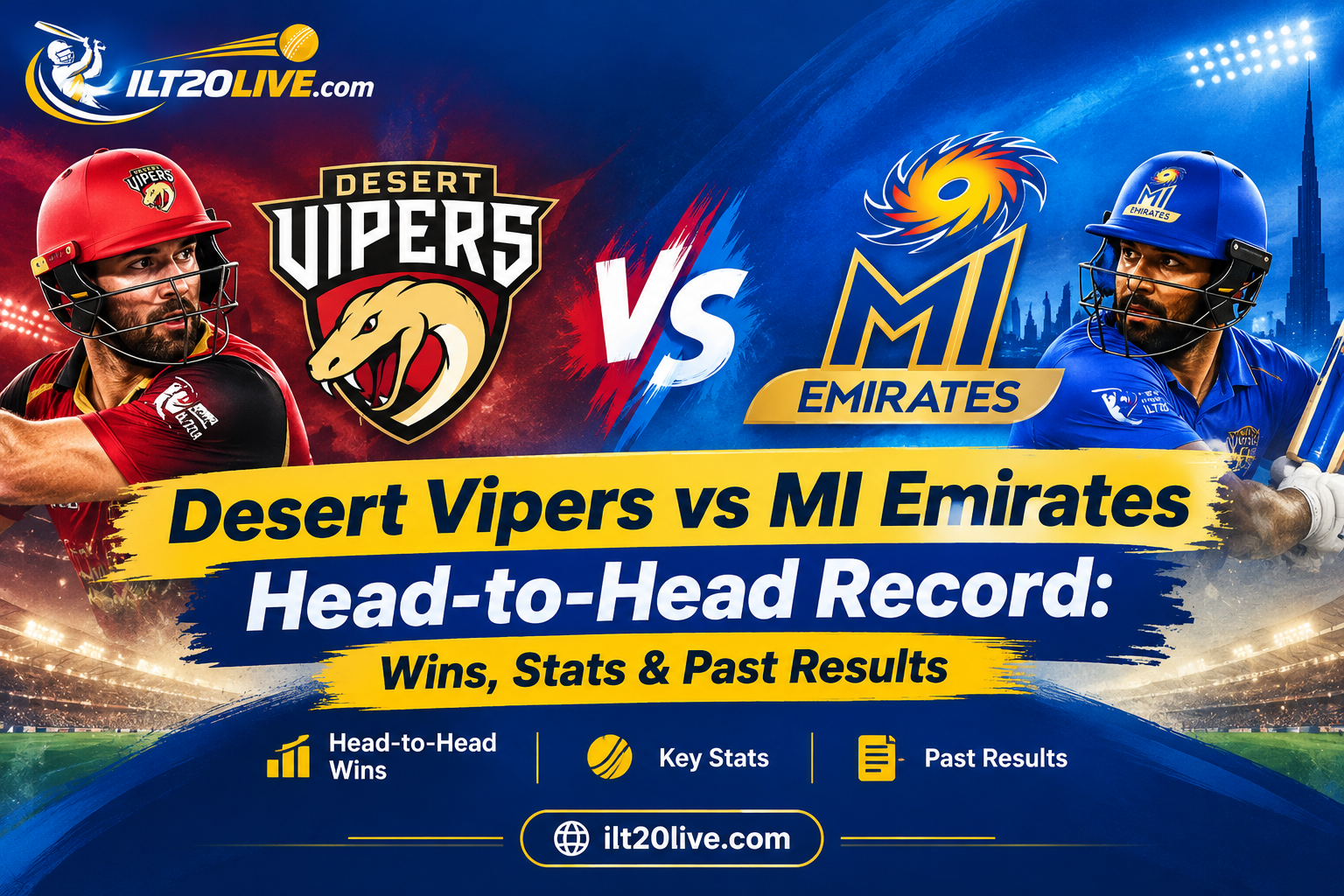 Desert Vipers vs MI Emirates Head to Head Record