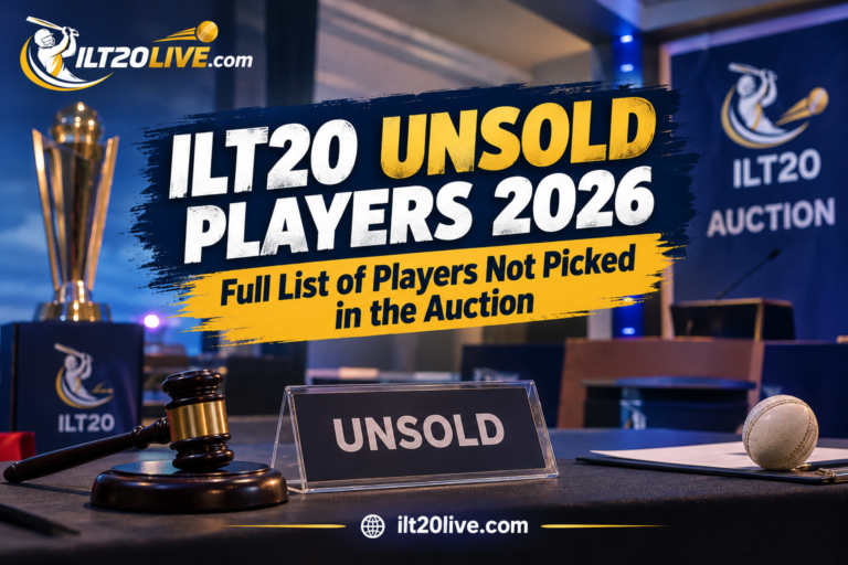ILT20 unsold players at the 2026 auction