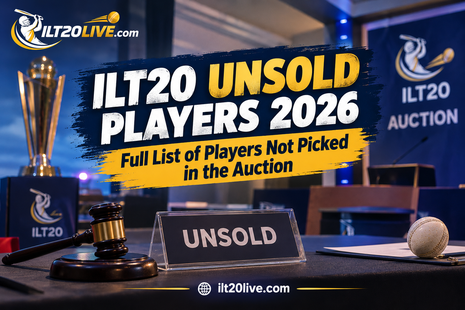 ILT20 unsold players at the 2026 auction