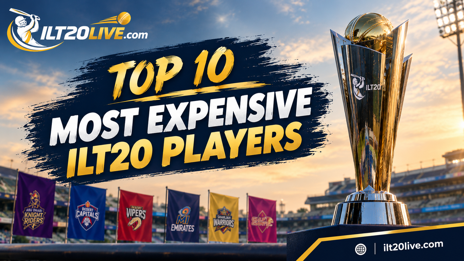 Top 10 most expensive ILT20 players at the 2026 auction